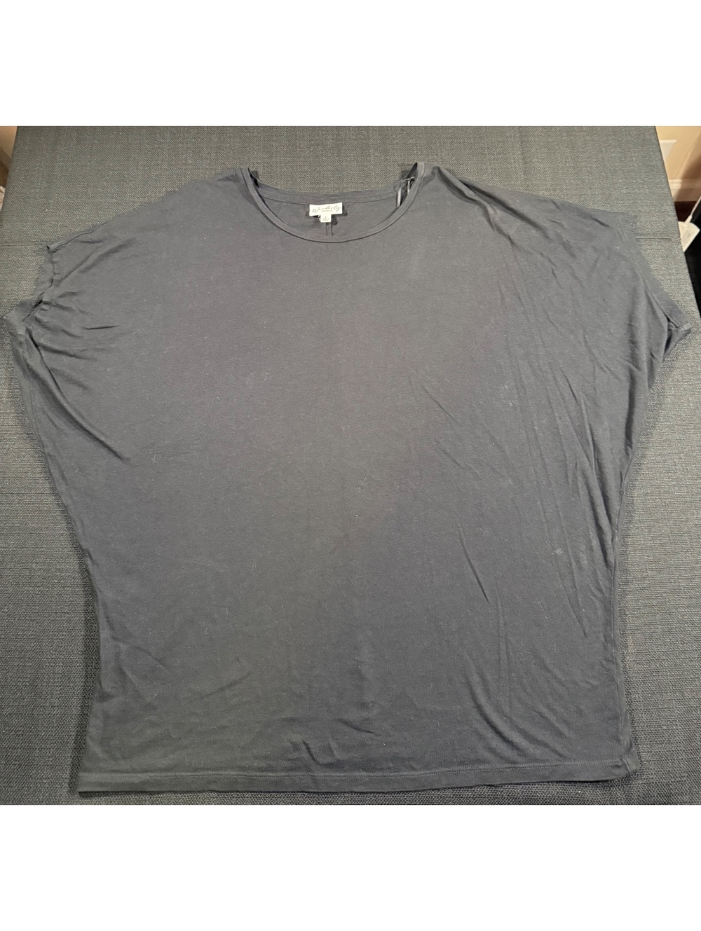 Wonderly Studio Black Cotton Modal Blend Oversized T-Shirt Size L